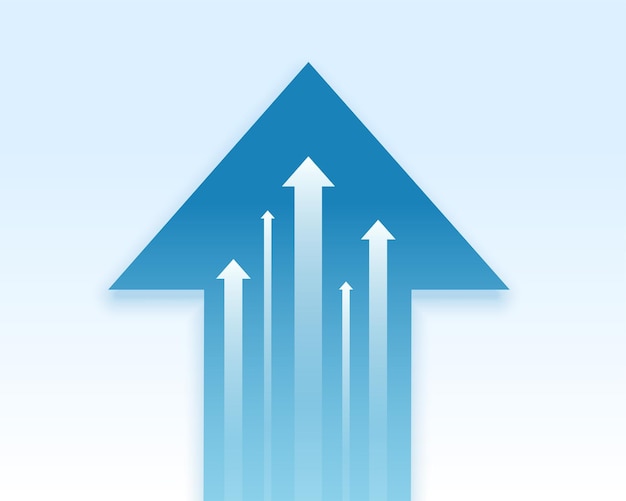 Leadership success arrow concept background to achieve goal