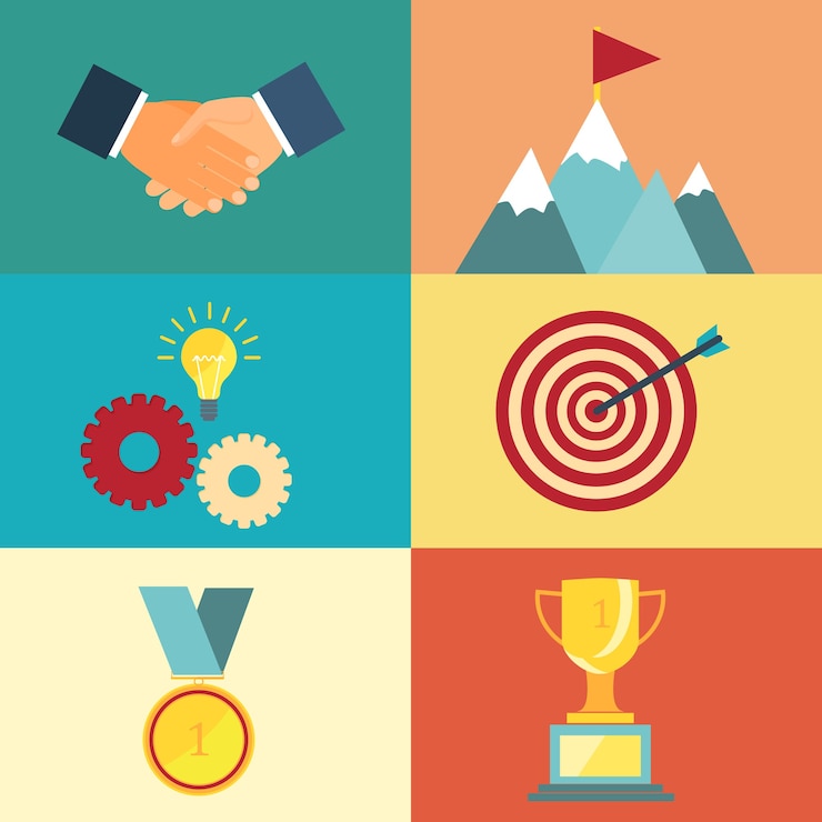 Free Vector leadership and success illustration for presentations and websites in modern style