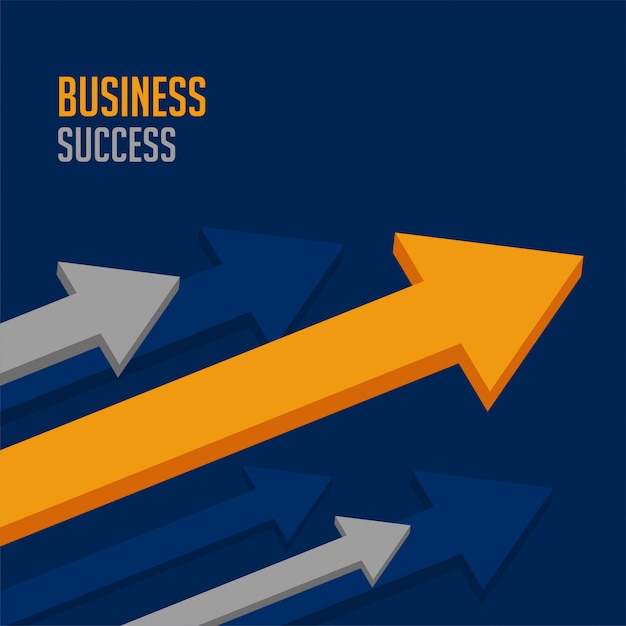 Leading business arrow for company success