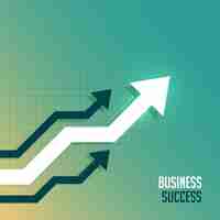 Free vector leading business arrow toward upward side background