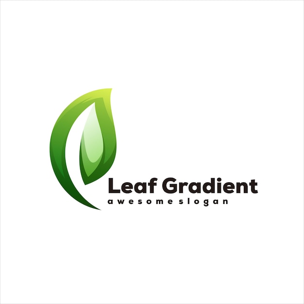 Leaf colorful logo illustration