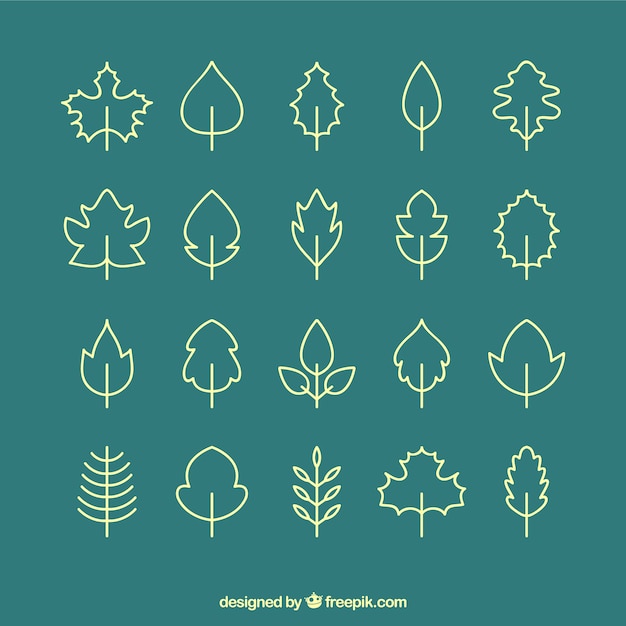 Free vector leaf icons