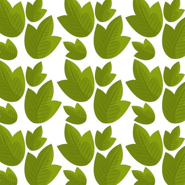 Leaf and leaves ecology graphic seamless pattern