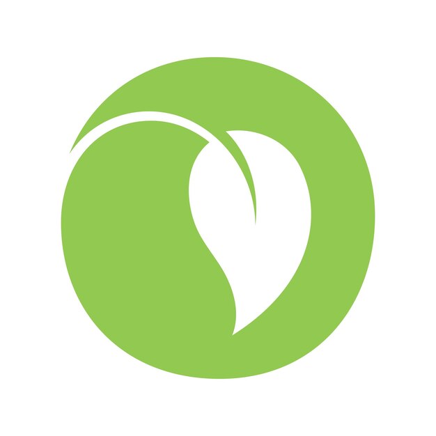 Free Vector leaf logo circle