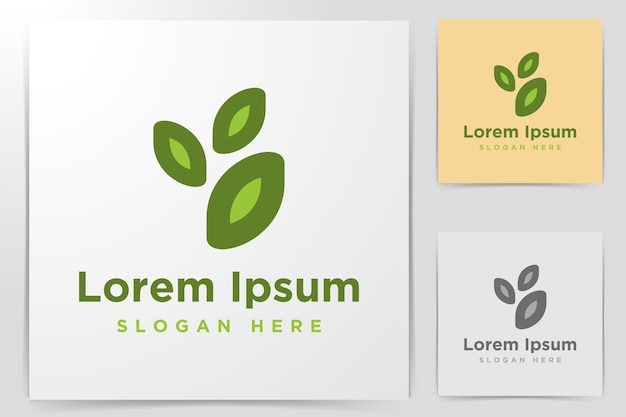 Free vector leaf logo inspiration isolated on white background