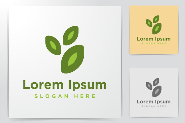 Leaf Logo Inspiration isolated on white background