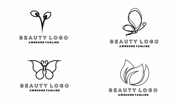 Листовой логотип роскошный красочный градиентный дизайн