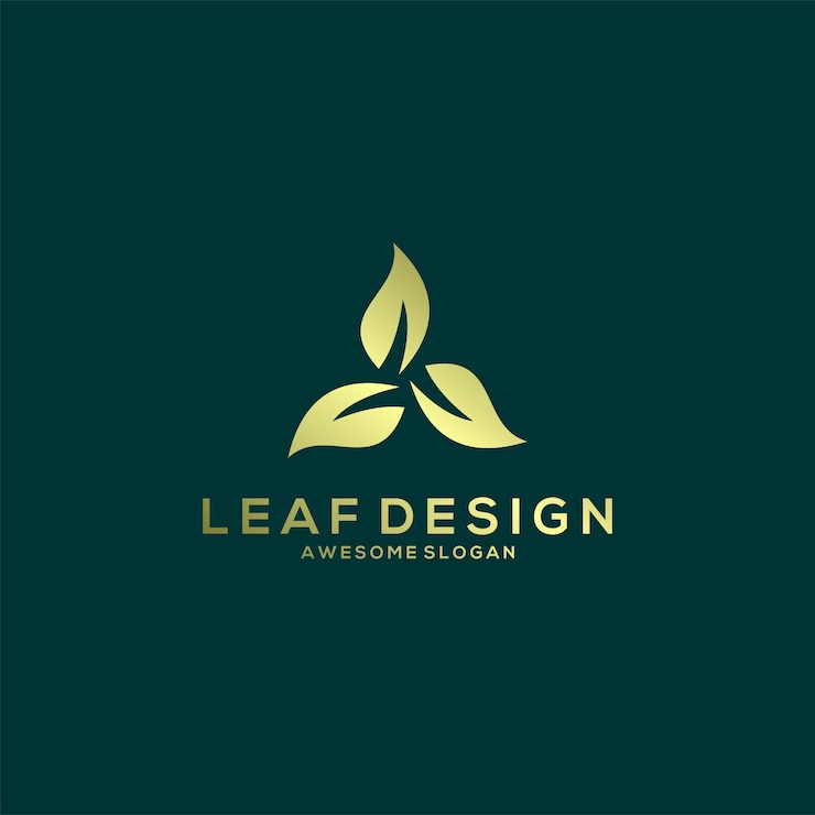 Free Vector leaf logo minimalist gradient style design