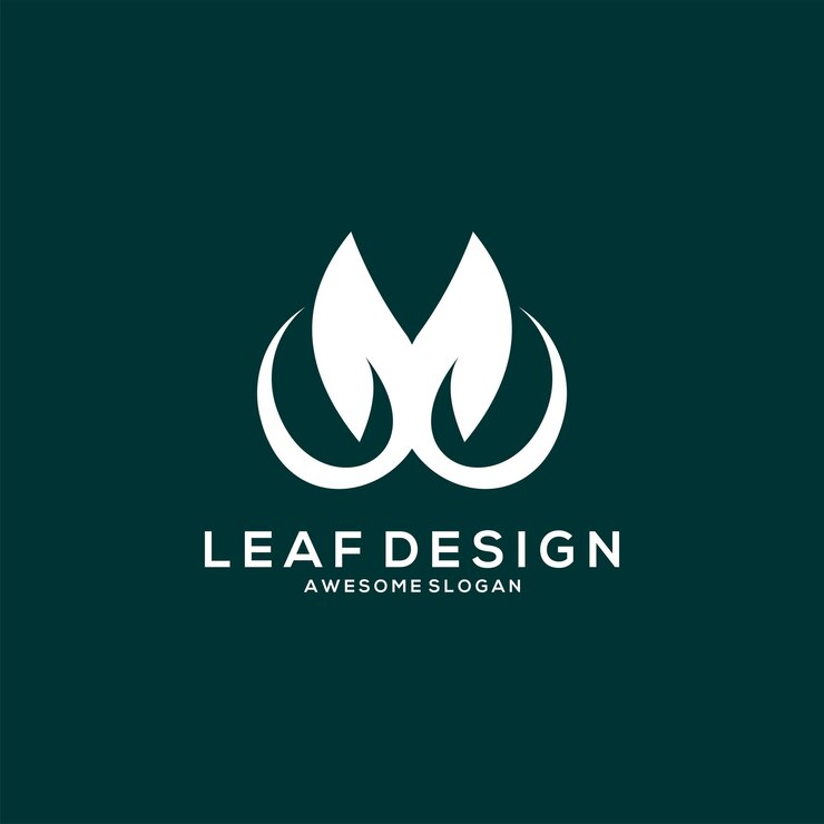 Free Vector leaf logo minimalist gradient style design