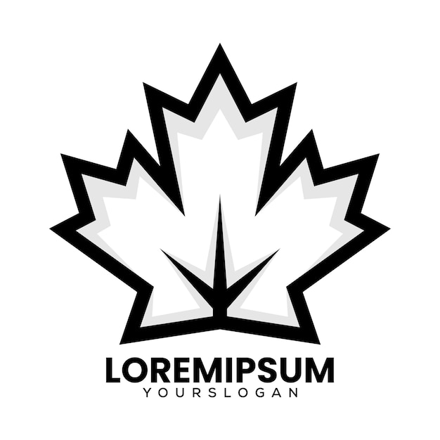 Leaf maple icon logo design