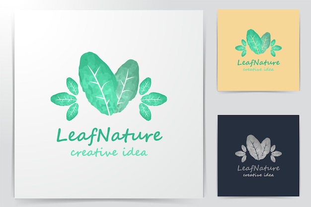 Vettore gratuito idee per il logo della natura foglia. design del logo di ispirazione. illustrazione di vettore del modello. isolato su sfondo bianco