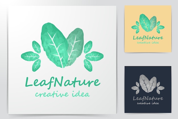 Leaf nature logo Ideas. Inspiration logo design. Template Vector Illustration. Isolated On White Background