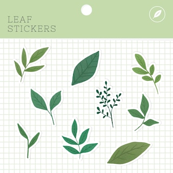 Leaf stickers package