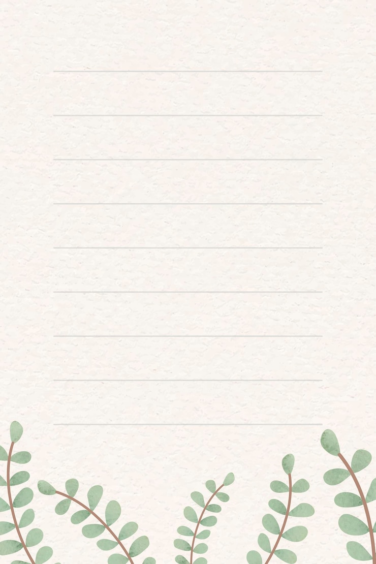 Free Vector leafy patterned note background