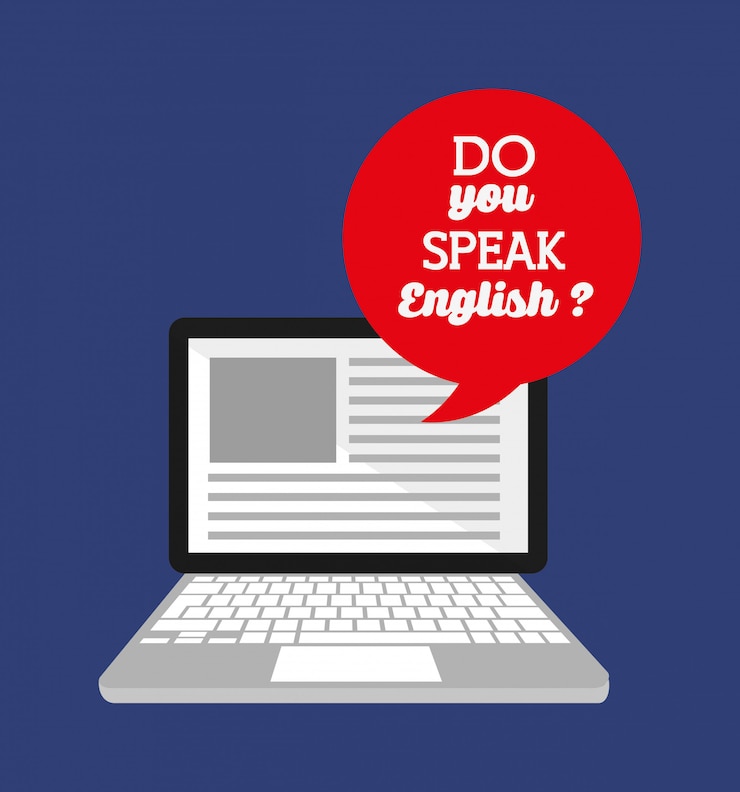 Free Vector learn english design 