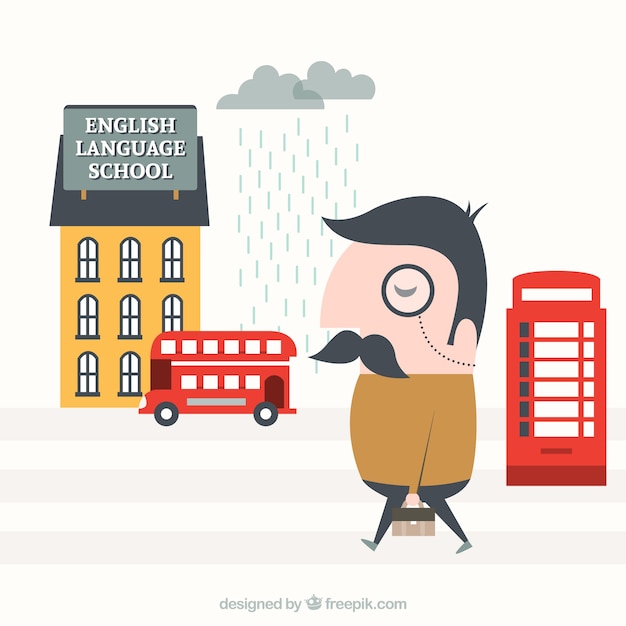 Learning english illustration 