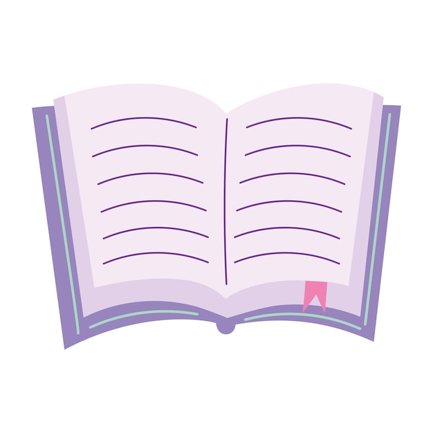 Free vector learning through literature education icon isolated