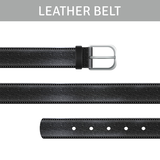 Leather belt set