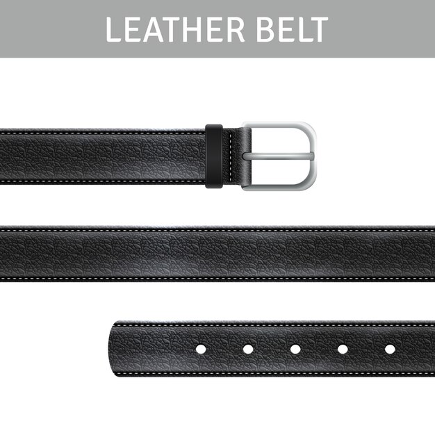 Leather Belt Set