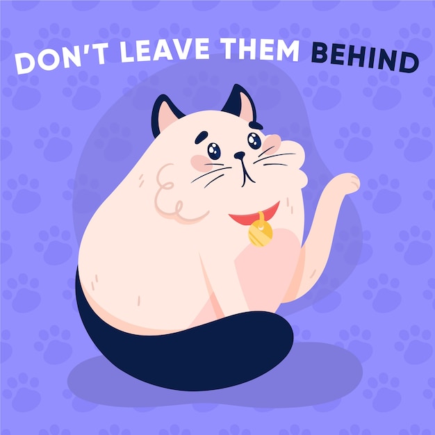 Free vector don't leave them behind concept