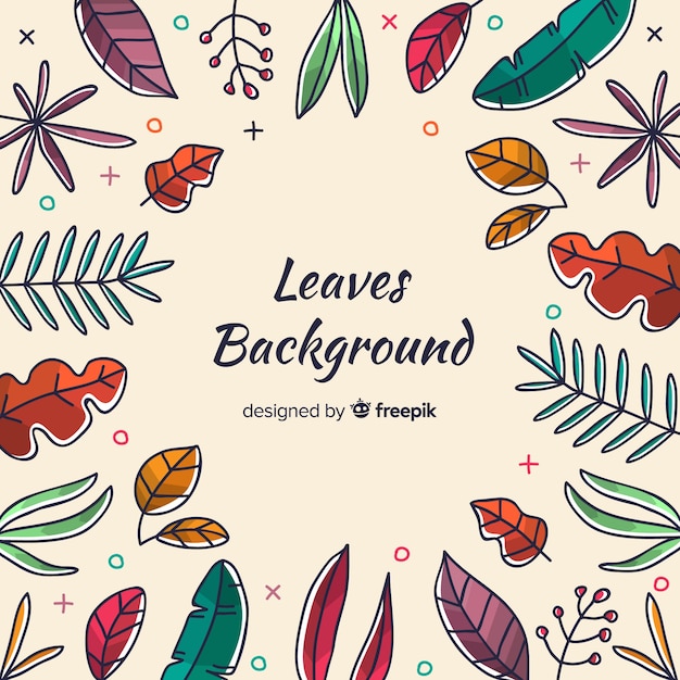 Free vector leaves background