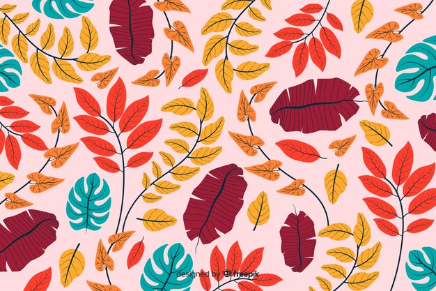 Free vector leaves background