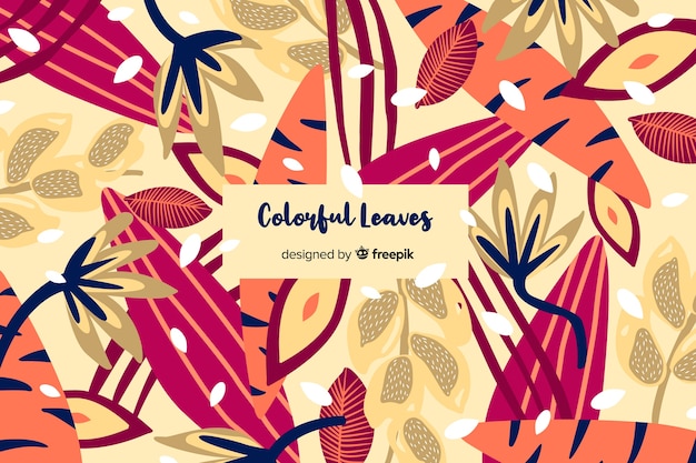 Free vector leaves background