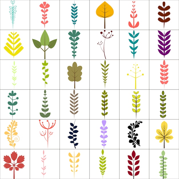 Free vector leaves design collection