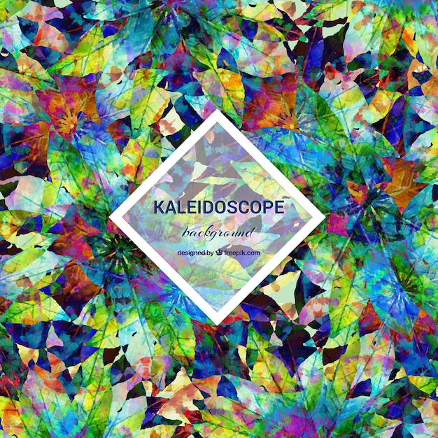 Free vector leaves kaleidoscope backround