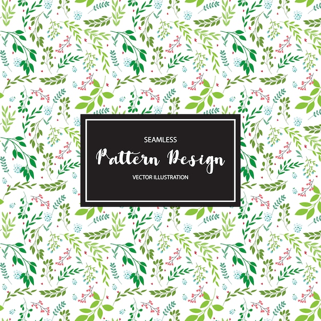 Free vector leaves pattern background