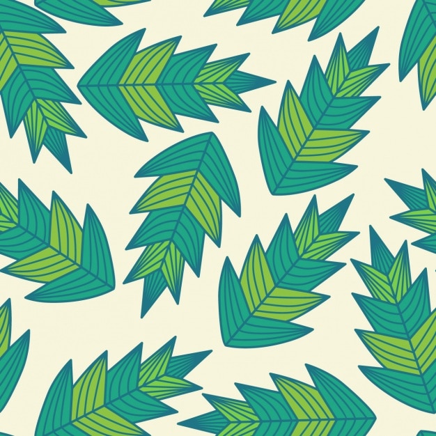 Free vector leaves pattern design
