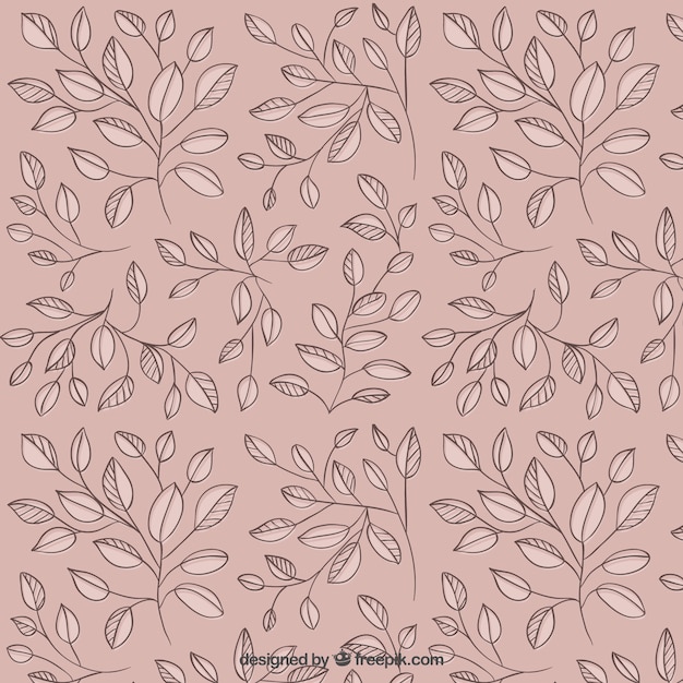 Free vector leaves pattern