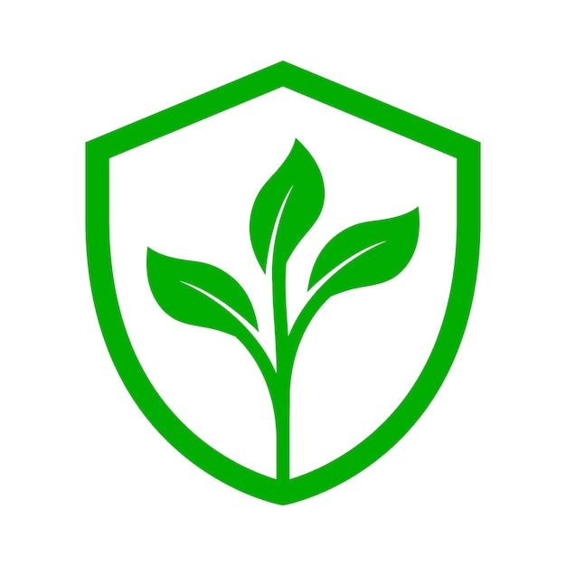 Free vector leaves plant shield