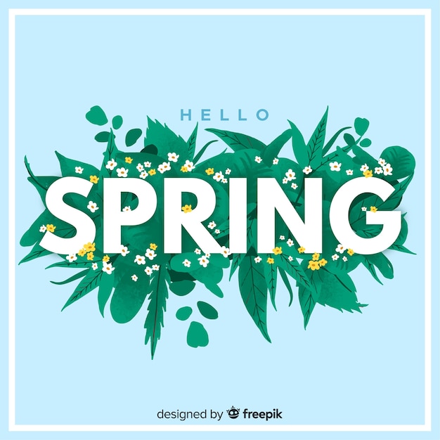 Free vector leaves spring background