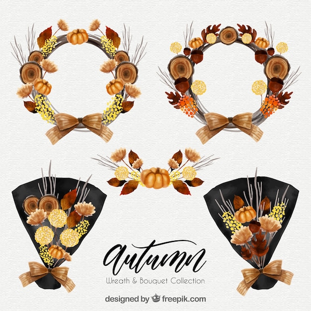 Leaves wreath collection