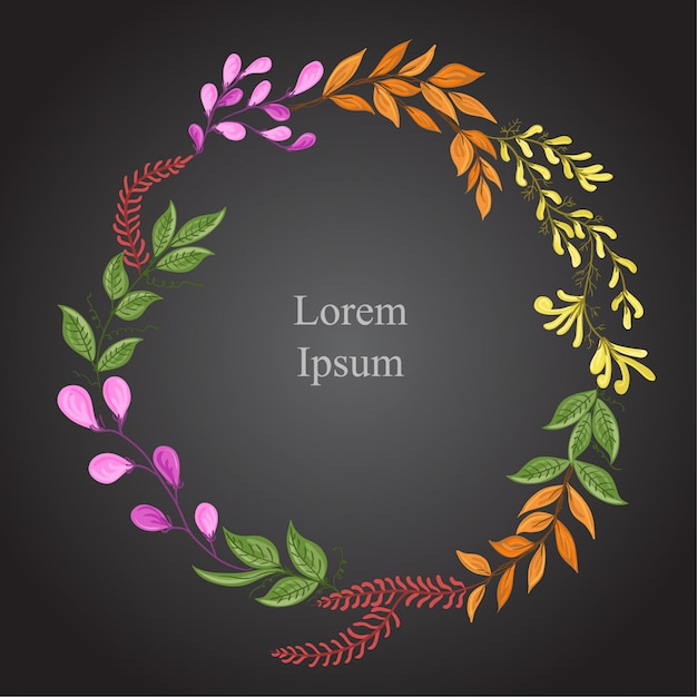 Leaves wreath design