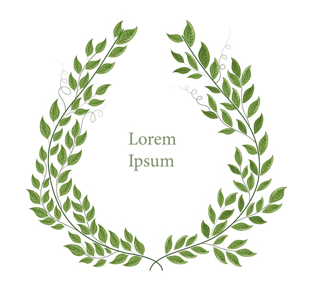 Free vector leaves wreath design