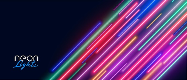 Free vector led light neon streaks show background