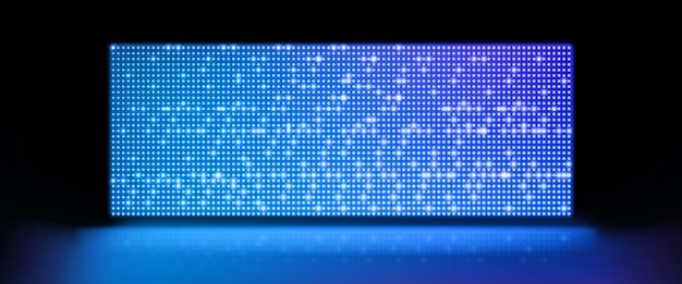 Бесплатное векторное изображение Светодиодный световой экран концерт или шоу фон настенная сцена с монитором светящийся телевизор пиксельный узор текстуры цифровая телевизионная технология жк-проекционная студия для кино или диско-клуба