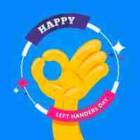 Free vector left handers day illustration