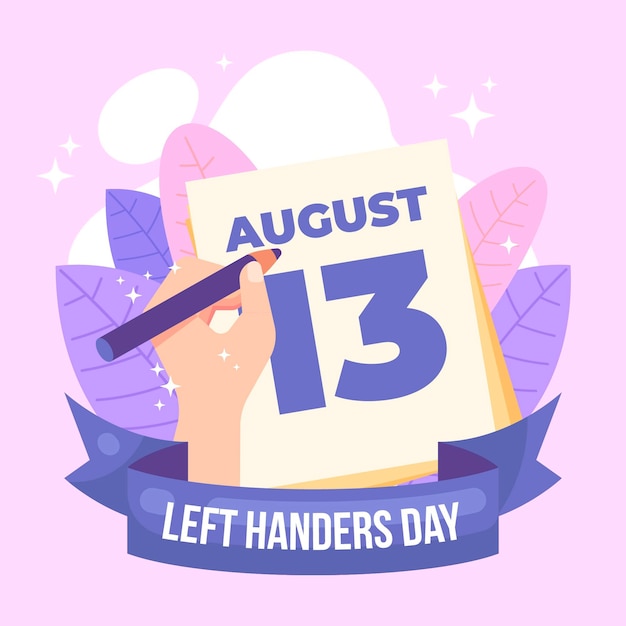 Free vector left handers day