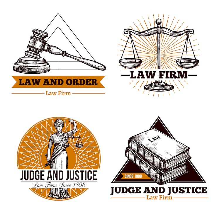 Free Vector legal firm and office logo set