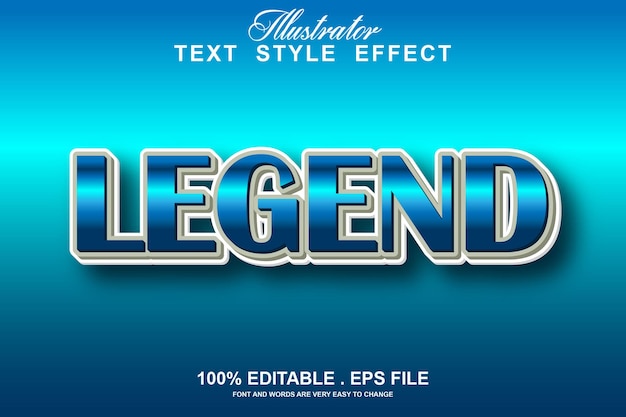 Legend text effect editable