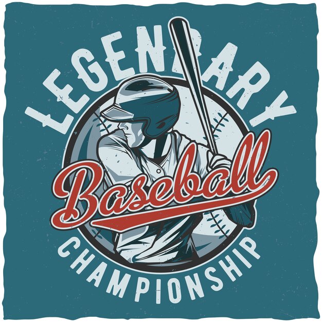 Legendary baseball championship poster