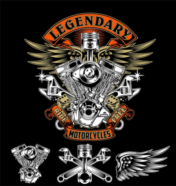 Download Free Biker Emblem With Wings Free Vector Use our free logo maker to create a logo and build your brand. Put your logo on business cards, promotional products, or your website for brand visibility.