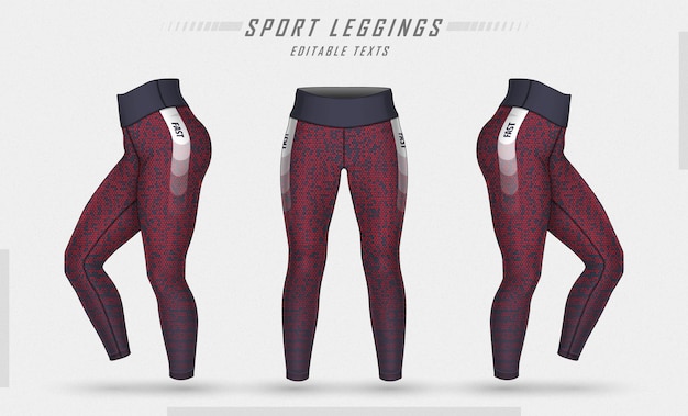 Vettore gratuito leggings pantaloni formazione illustrazione di moda con la muffa