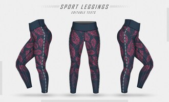 leggings pants training fashion illustration  with mold