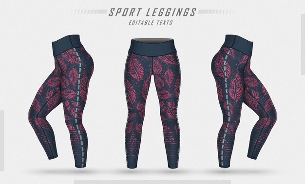 leggings pants training fashion illustration  with mold