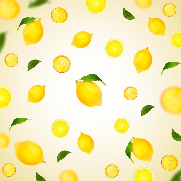 Lemon concept background