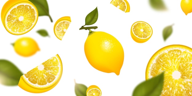 лимонный фруктовый фон